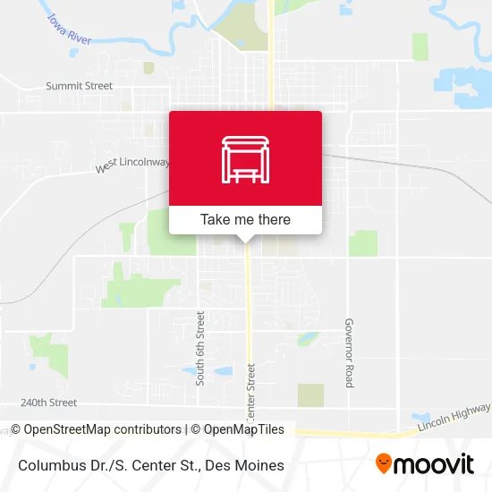 Columbus Dr./S. Center St. map