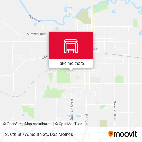 S. 6th St./W. South St. map
