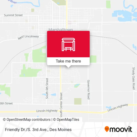 Friendly Dr./S. 3rd Ave. map