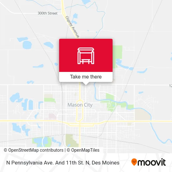 N Pennsylvania Ave. And 11th St. N map