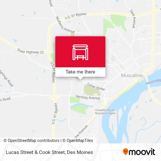 Lucas Street & Cook Street map