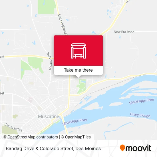 Bandag Drive & Colorado Street map