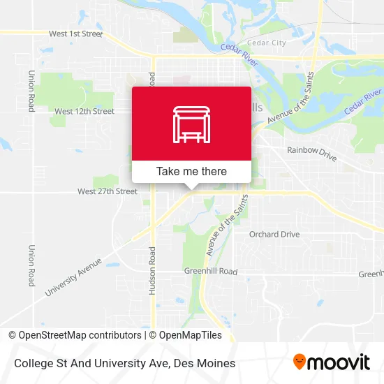 College St And University Ave map