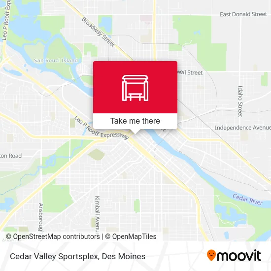 Cedar Valley Sportsplex map