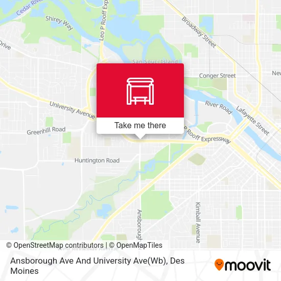 Ansborough Ave And University Ave(Wb) map