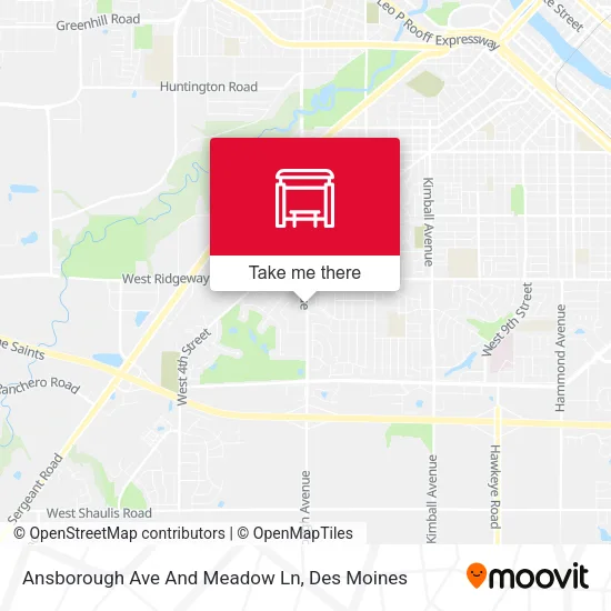Ansborough Ave And Meadow Ln map