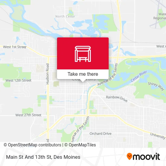 Main St And 13th St map