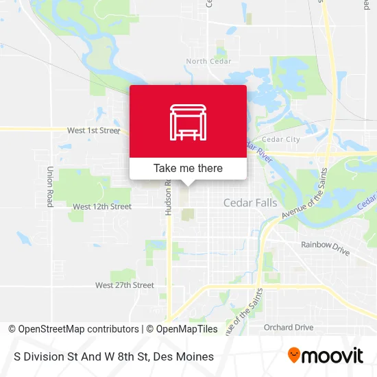 S Division St And W 8th St map