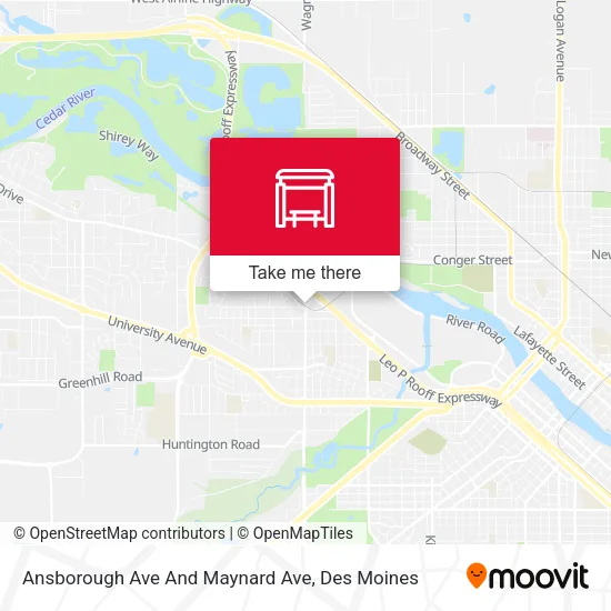 Ansborough Ave And Maynard Ave map