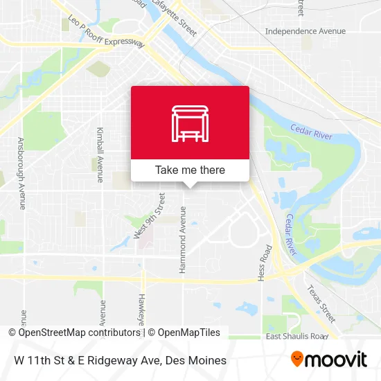 W 11th St & E Ridgeway Ave map