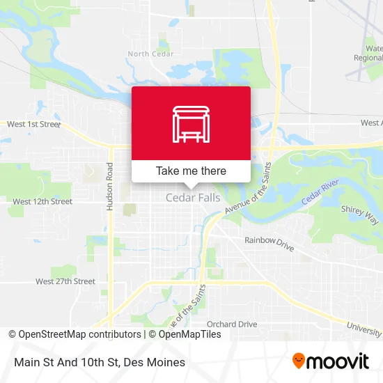 Main St And 10th St map