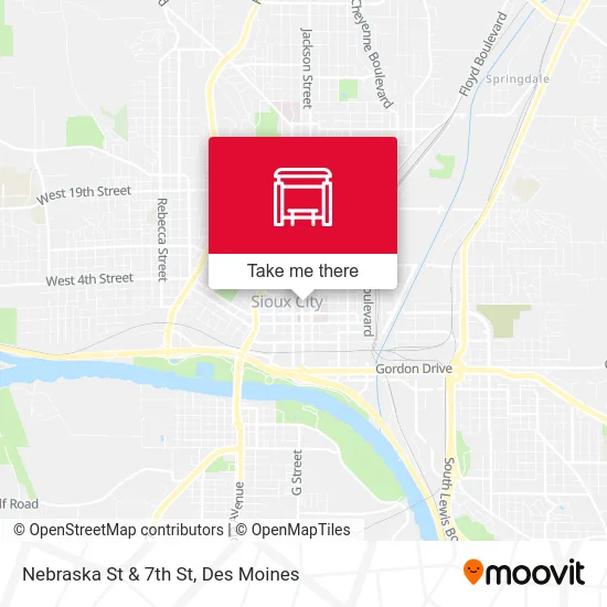 Nebraska St & 7th St map