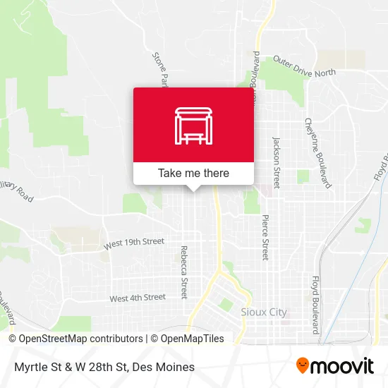 Myrtle St & W 28th St map