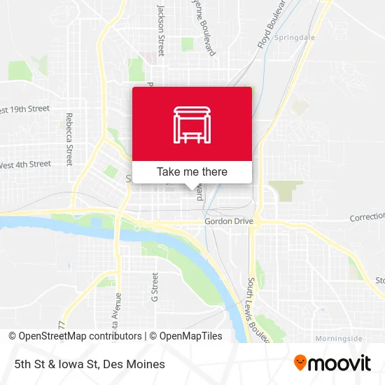 5th St & Iowa St map