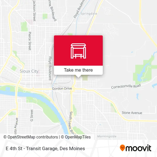 E 4th St - Transit Garage map
