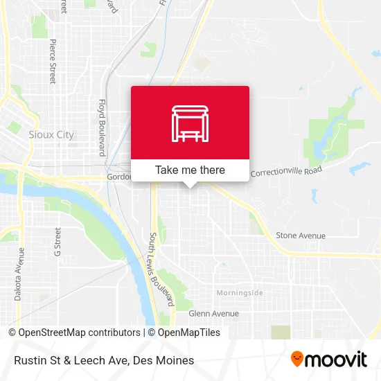 Rustin St & Leech Ave map