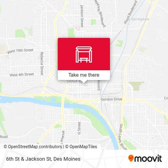 6th St & Jackson St map