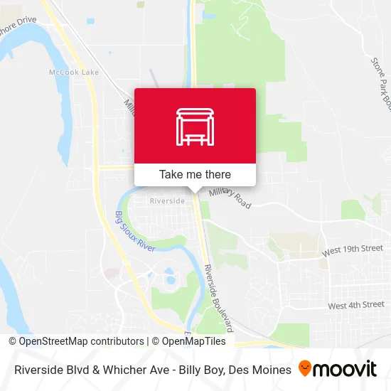 Riverside Blvd & Whicher Ave - Billy Boy map