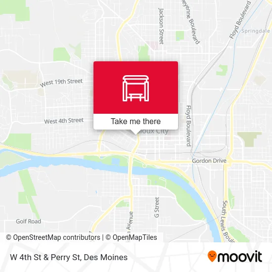 W 4th St & Perry St map