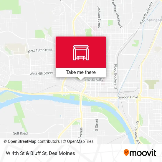 W 4th St & Bluff St map