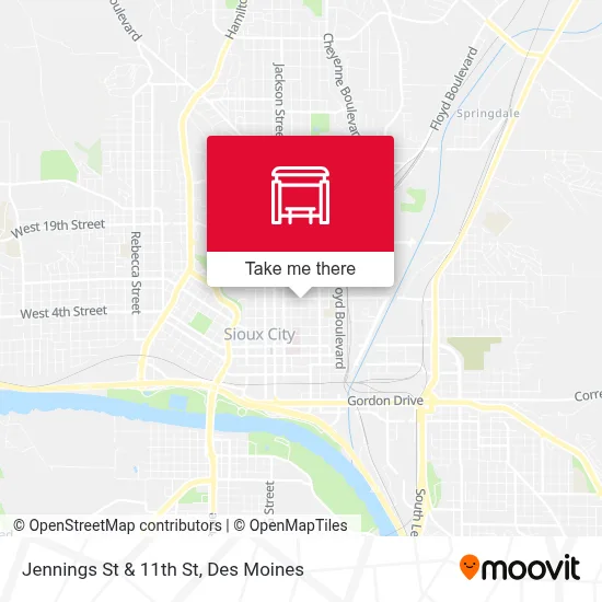 Jennings St & 11th St map