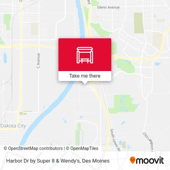 Harbor Dr by Super 8 & Wendy's map
