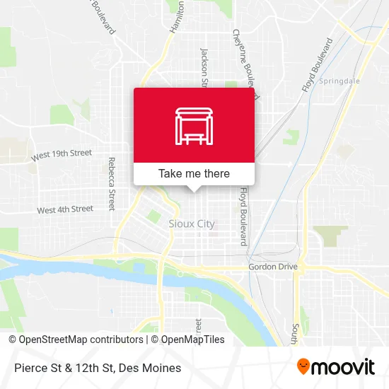 Pierce St & 12th St map
