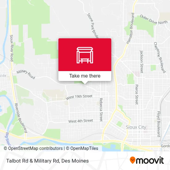 Talbot Rd & Military Rd map