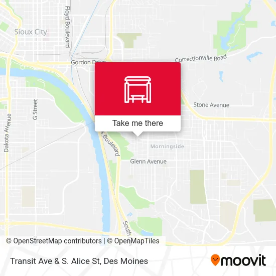 Transit Ave & S. Alice St map