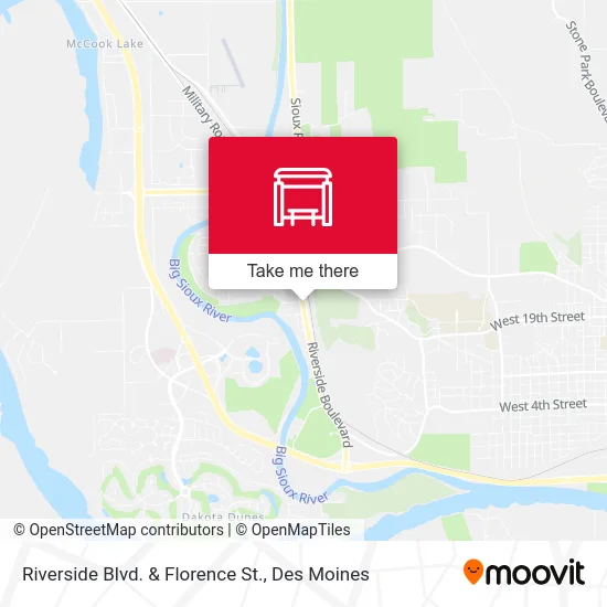 Riverside Blvd. & Florence St. map