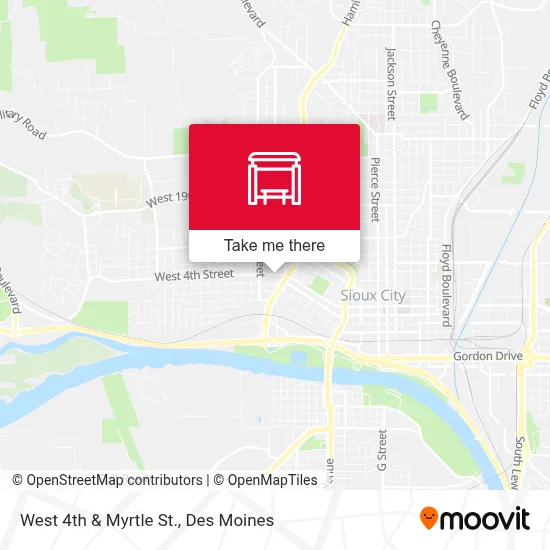 West 4th & Myrtle St. map