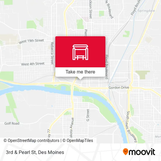 3rd & Pearl St map