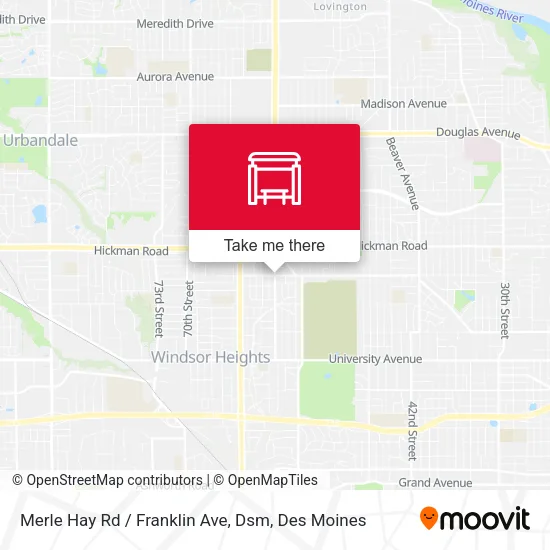 Mapa de Merle Hay Rd / Franklin Ave, Dsm
