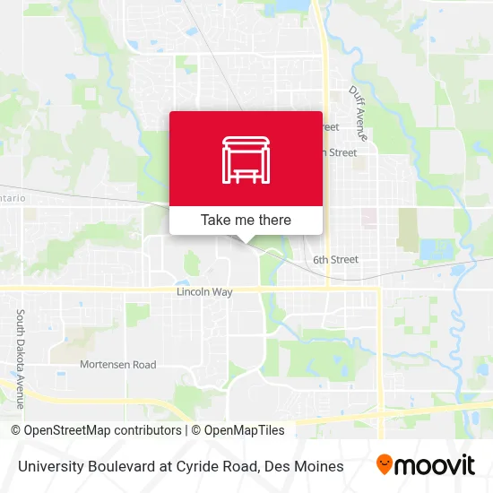 University Boulevard at Cyride Road map