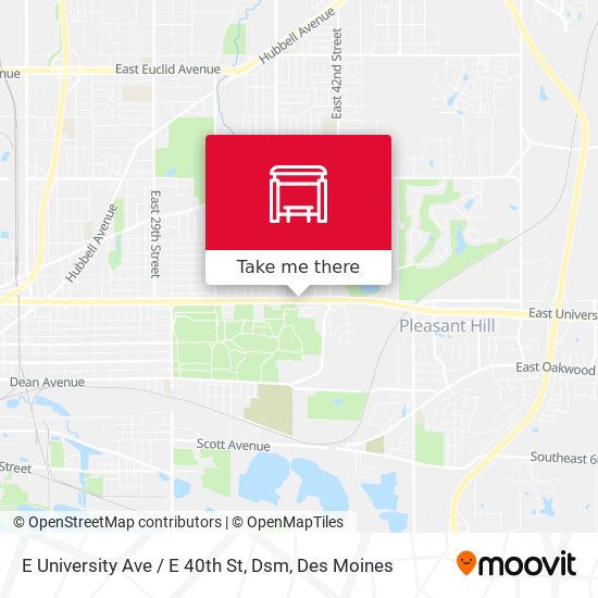 Mapa de E University Ave / E 40th St, Dsm