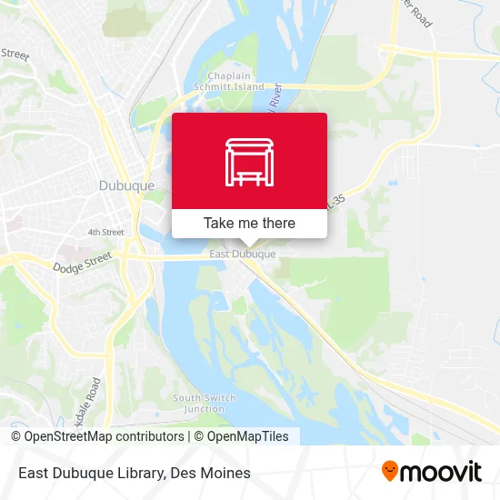 East Dubuque Library map
