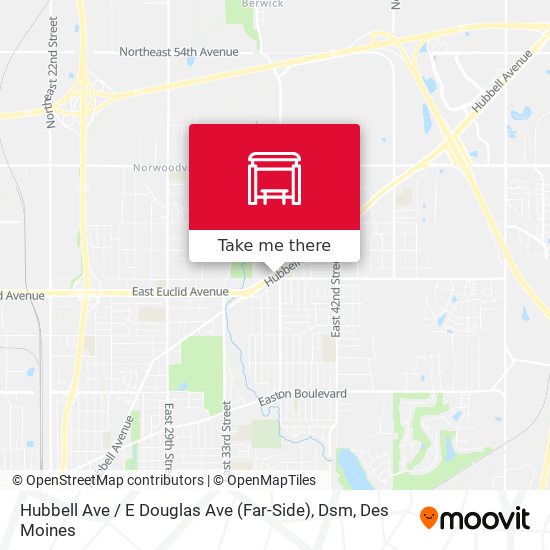 Hubbell Ave / E Douglas Ave (Far-Side), Dsm map