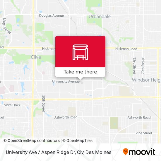 University Ave / Aspen Ridge Dr, Clv map