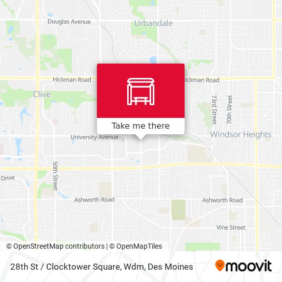 Mapa de 28th St / Clocktower Square, Wdm