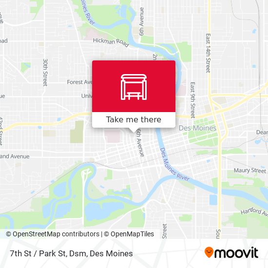 7th St / Park St, Dsm map