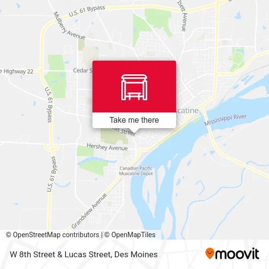Mapa de W 8th Street & Lucas Street