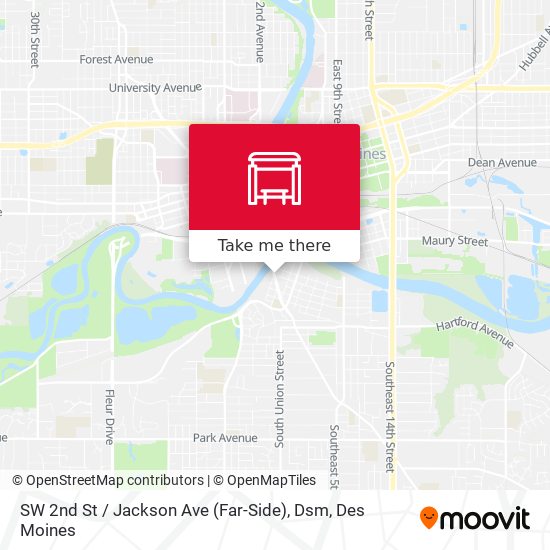 SW 2nd St / Jackson Ave (Far-Side), Dsm map
