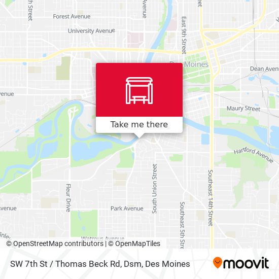 SW 7th St / Thomas Beck Rd, Dsm map