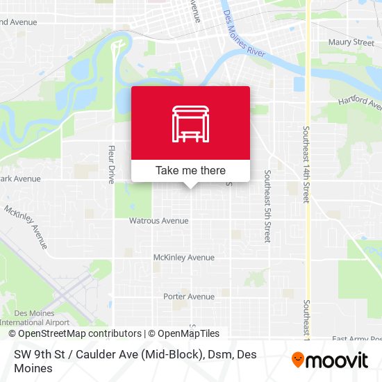 SW 9th St / Caulder Ave (Mid-Block), Dsm map