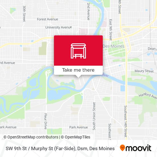 SW 9th St / Murphy St (Far-Side), Dsm map