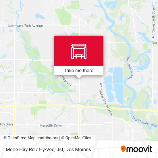 Merle Hay Rd / Hy-Vee, Jst map