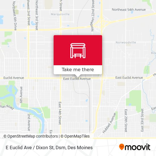 Mapa de E Euclid Ave / Dixon St, Dsm
