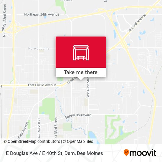 E Douglas Ave / E 40th St, Dsm map