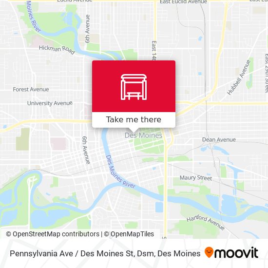 Pennsylvania Ave / Des Moines St, Dsm map