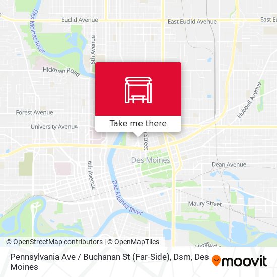Pennsylvania Ave / Buchanan St (Far-Side), Dsm map